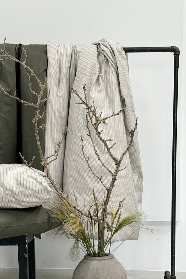 Percale sengetøj, 140x220 cm - Olive